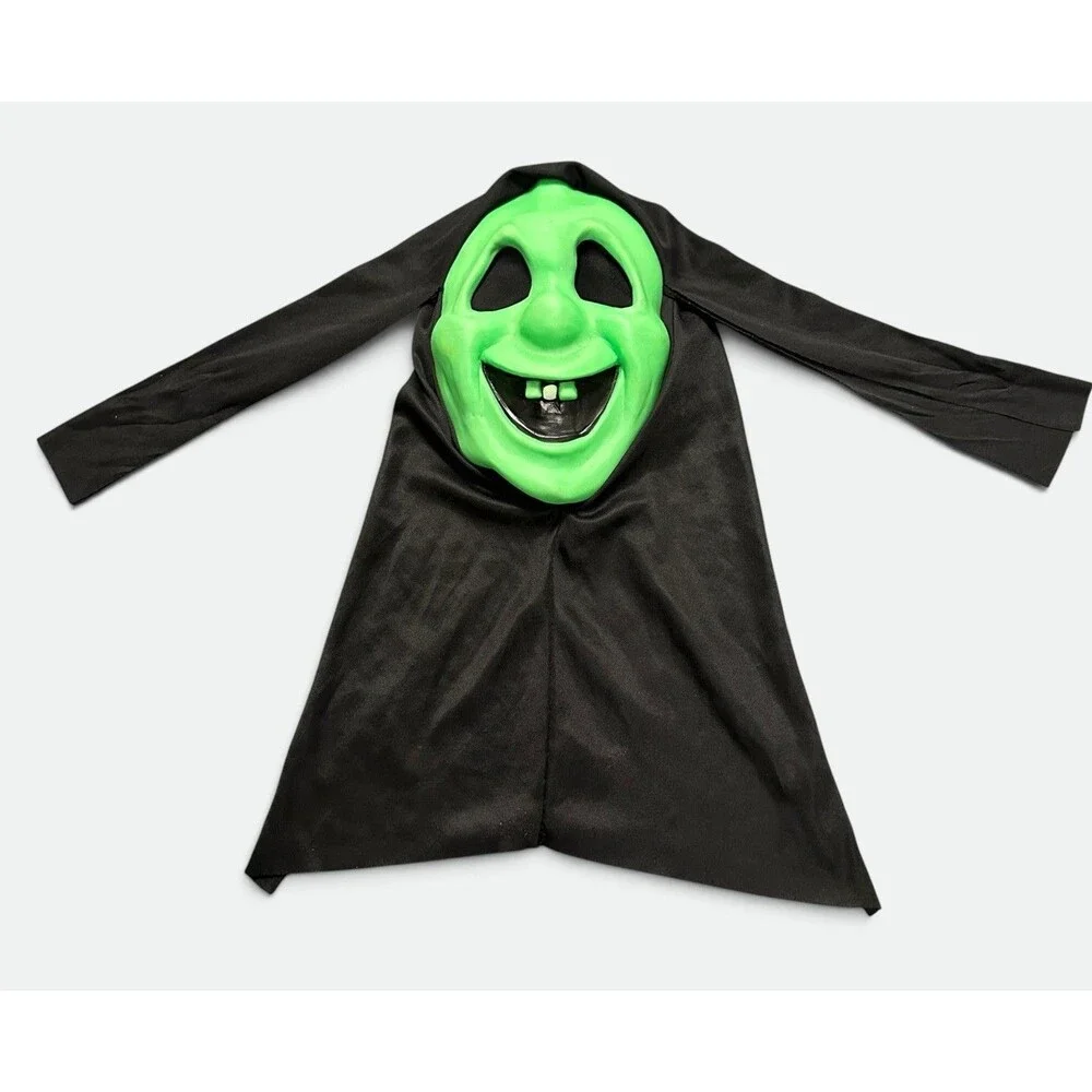 Vtg Fun World Easter Unlimited Ghost Face Green Sarah Spook Mask Shroud 9207